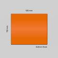 Magnetic Label - 130mm x 110mm - 0.8mm | Orange