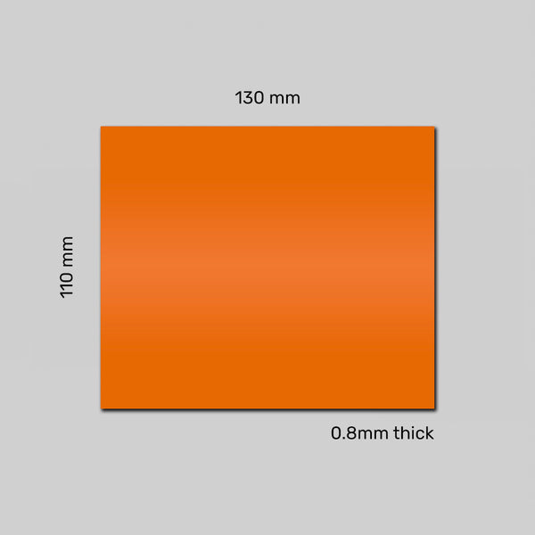 Magnetic Label - 130mm x 110mm - 0.8mm | Orange