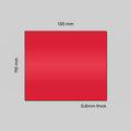 Red Magnetic Label – 130mm x 110mm x 0.8mm
