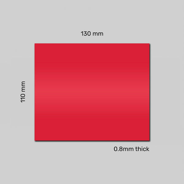 Red Magnetic Label – 130mm x 110mm x 0.8mm