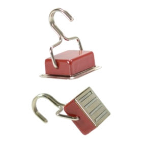 Ferrite Holding Magnet with Hook (Red)