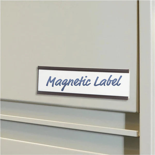 Magnetic Label Holder C-Channel Set – 100mm x 30mm x 1.1mm | Includes Plastic Cover and Insert Card