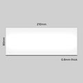 Magnetic Labels - 210mm x  80mm - 0.8mm | White