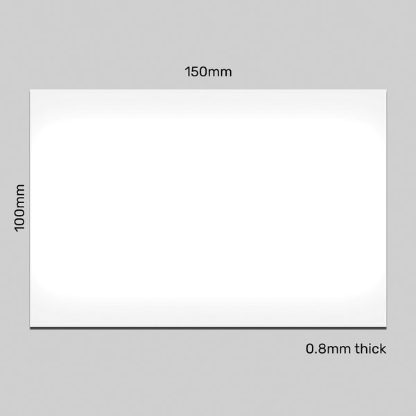 Magnetic Labels - 150 mm x 100 mm x 0.8 mm | White