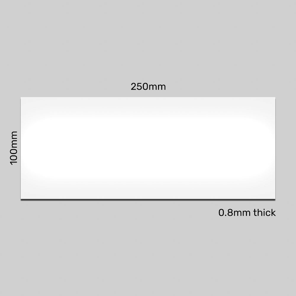 Magnetic Labels - 250mm x 100mm x 0.8mm | White