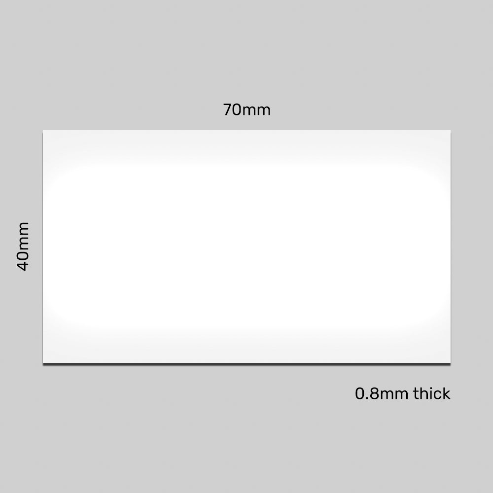 Rewritable Magnetic Labels - 70mm x 40mm - 0.8mm | White (MOQ 10)