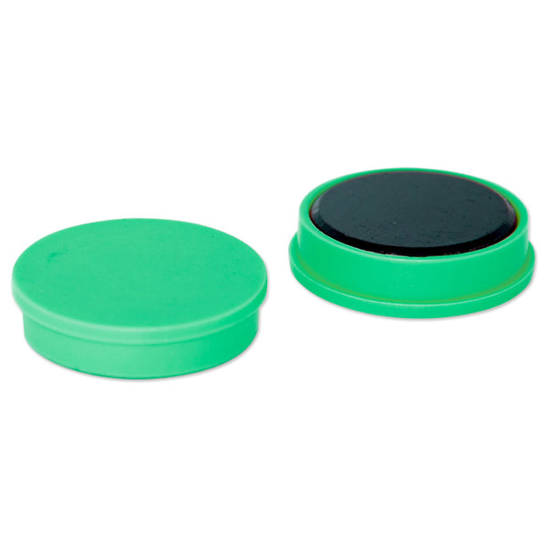 Ferrite Whiteboard Button Magnet 30mm x 6mm - Green