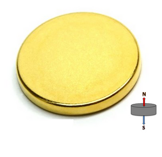 Neodymium Disc - 5 mm x 1 mm I N50 | Gold