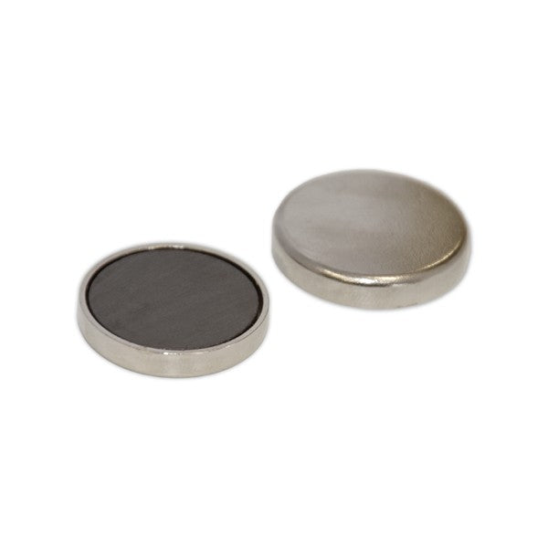 Ceramic Disc Magnet - 20 mm x 3 mm | Steel cap
