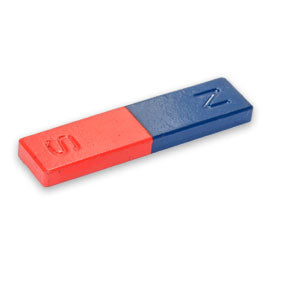 Ferrite Block Magnet (Painted Red/South Blue/North)
