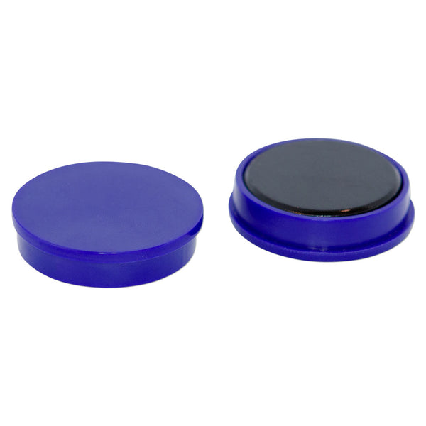 Ferrite Whiteboard Button Magnet 30mm x 6mm - Blue