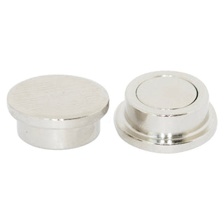 Steel Capped Neodymium Holding Pot Magnet - 16mm (D) x 7.2mm (H) | Nickel Plated