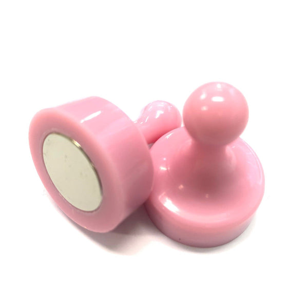Pink Pin Whiteboard Magnets - 29mm diameter x 38mm | 4 PACK